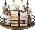 12" Lazy Susan Turntable Organizer,Round Wooden Lazy Susan Organization and Rotating Spice Rack for Dining Table,Pantry,Kitchen Countertop,Vanity,Cupboard and More. (Heightened Version,Round)