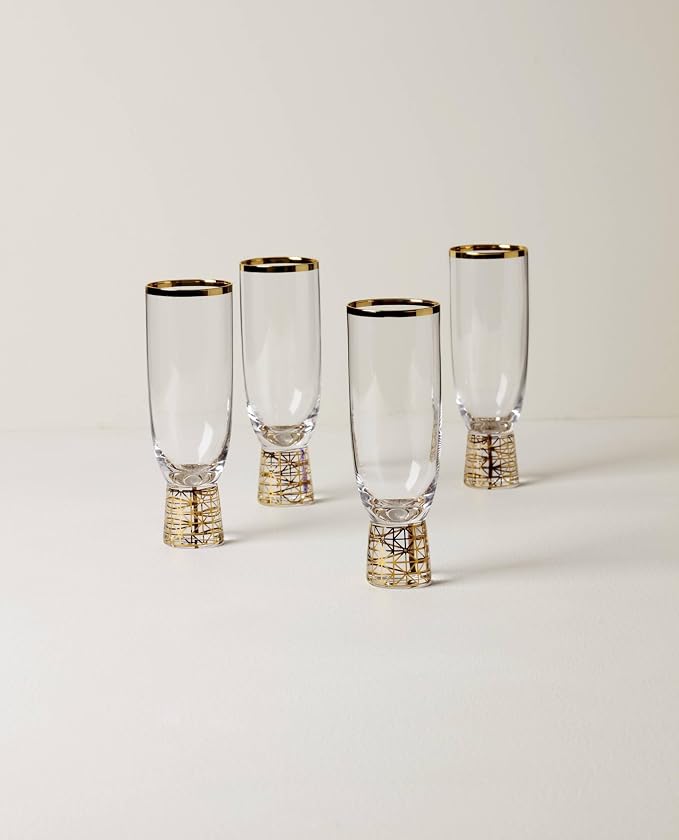 Lenox 897411 Tuscany Classics Gold Frost Flutes, Set of 4 (Pack of 4)