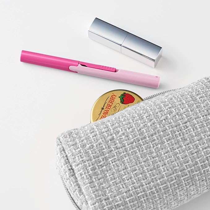 Plus Pen Style Non-Stick Compact TSA Twiggy Scissors with Cover, Pink