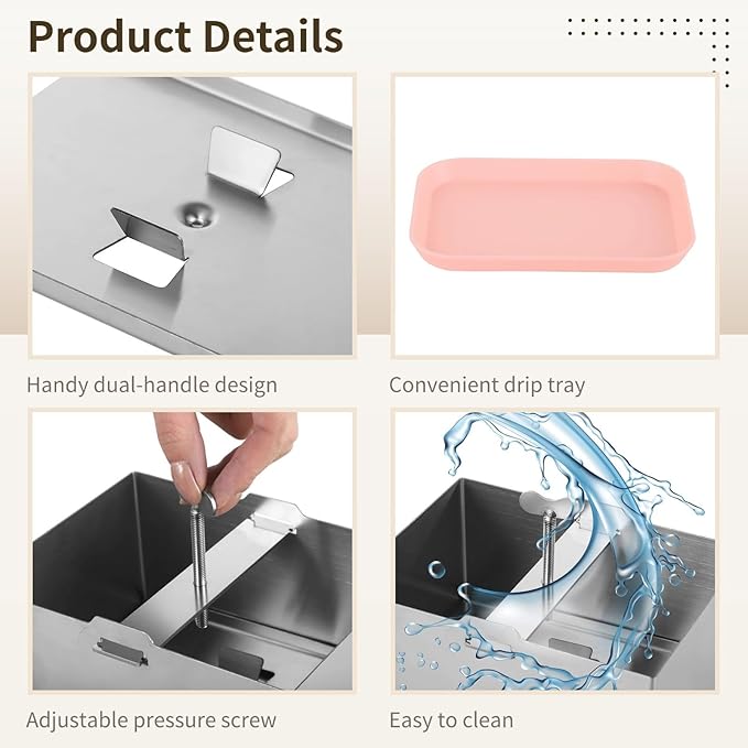 for Firm Or Extra Firm Tofu, Tofu Presser, 304 Stainless Steel Tofu Maker, Tofu Press Kit, Vegan Tofu Making Tool with Drip Tray & Gauze
