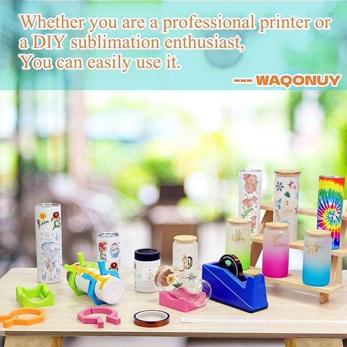 Perfect Pumbler Clamp Machine,Tumbler Clamp for Sublimation,Cup Cradle for Crafting Tumblers,Sublimation Cup Holder Clamp for 20oz 15oz Cups,Mug Clamps for Sublimation,Tumbler Wrapper (Pink&Blue)