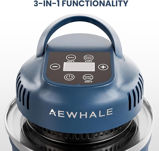 AEWHALE Portable Air Fryer 3-in-1,4QT & 8 Cup non toxic air fryer with Storage Lids,Ideal for Small Spaces