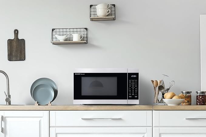 Sharp SMC1162KS 1.1 cu. ft. 1000W Stainless Steel Countertop Microwave Oven