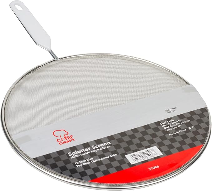 Chef Craft Select Splatter Screen, 10 inches in diameter, Stainless Steel (Pack of 4)