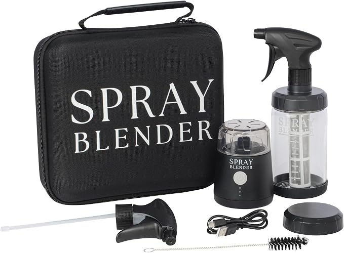 Create Plant-Based Sprays in Minutes with Powerful Electric Blender & Glass Spray Bottle, Perfect for BBQ, Grilling & BPA-Free, Food-Grade