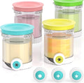 Creami Swirl Containers NC701 NC701C + Swirl Nozzle Compatible with Ninja Swirl CREAMi Ice Cream and Soft Serve Maker, Creami Swirl Pints, Food-grade, Dishwasher Safe, 4 Pack, XSK7PNTLD2