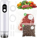 Compact Vacuum Sealer Machine 1500mAh Battery, Handheld Food Sealer with 30 Reusable Bags, 60kPa Suction & USB-C Charging, Portable Vacuum Sealer for Dry/Moist/Canister/Wine