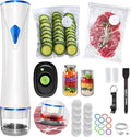 Vacuum Sealer Machine for Food Automatic Compact Vacuum Sealer Kit Handheld Food Sealer Saver with Visual Water Tank for Reusable Vacuum Bag,Regular&Wide Mouth Mason Canning Jar Mother's Day Gifts