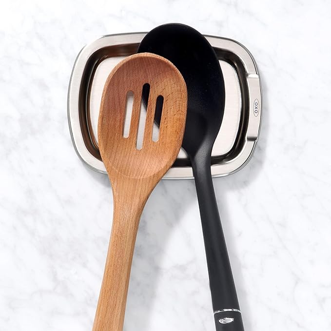 OXO Good Grips Non-Slip Spoon Rest Stainless Steel, Pack of 2