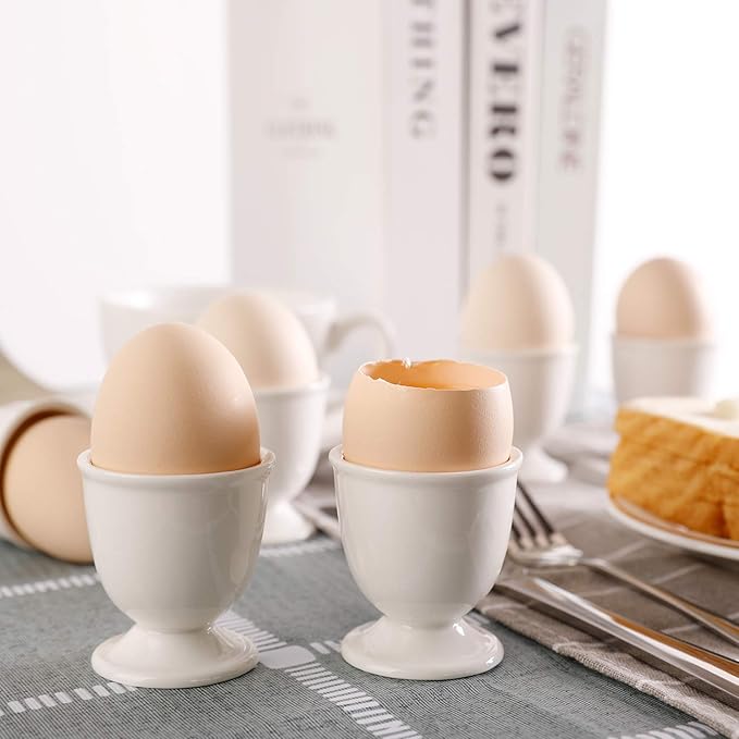 Ceramic Egg Cups Set of 2 for Soft Hard Boiled Eggs