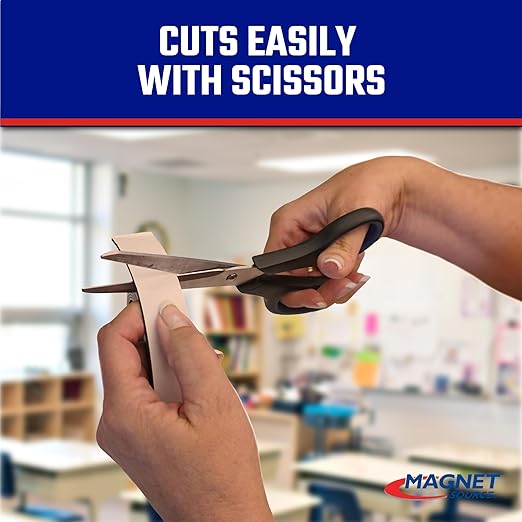 Master Magnetics Roll-N-Cut Flexible Magnetic Tape Refill - Magnet Strips with Strong Adhesive Backing for Walls, Boards, and More - 1/16" Thick - 1/2" W - 15 Ft - 1 Roll