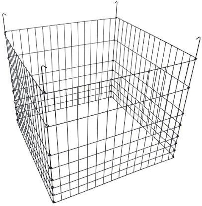 Garden Wire Compost Bin 36x36x30 inches, Black, Garden Bed Fencing