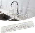 Silicone Faucet Splash Guard Cream White/Beige Kitchen Sink Mat Dish Drying Mats Sponge Holder Bathroom Countertop Protect Kitchen Sink Splatter Screen Faucet Splash Guard Faucet Air Drying Mat