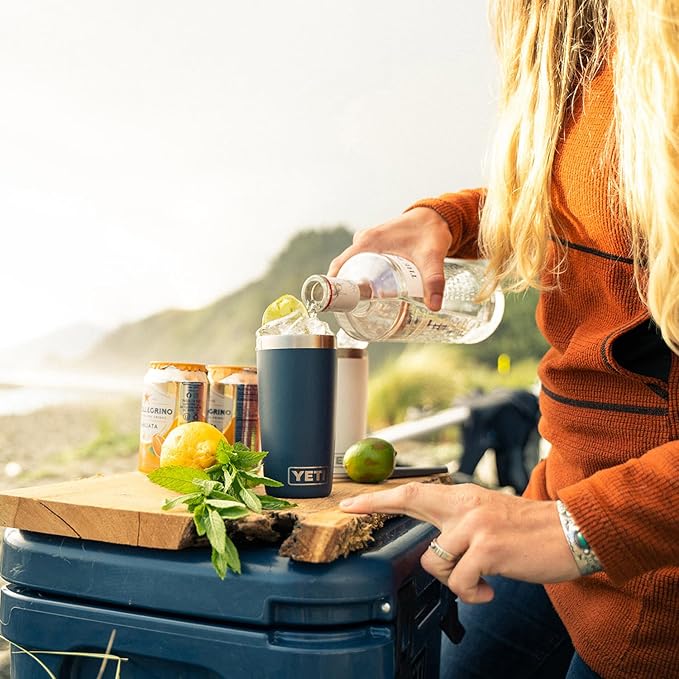YETI Rambler 10 oz Tumbler, Stainless Steel, Vacuum Insulated with MagSlider Lid, Firefly Yellow | Vacuum Insulated
