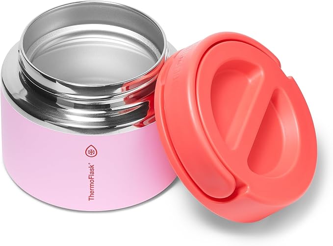 ThermoFlask Insulated Food Jar with Leakproof Lid (12 oz, Spring Blossom) - Stainless Steel Food Containers for Hot & Cold Meals, Lunch, Soup & Snacks