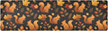 Black Orange Squirrel Leaves Falling Trivet Table Runner Heat Resistant 230F for Hot Dishes Pots Plates Kitchen Dining Table Protector Decorative 39.37 X 11.8 Inch
