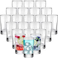 Bokon 24 Pcs Beer Glasses, Small Juice Glasses Cups Iced Tea Glasses Heavy Base Glassware Clear Glass Bulk Tumblers for Drinking Water Beer Milk Orange Juice Kids Breakfast (5 oz)