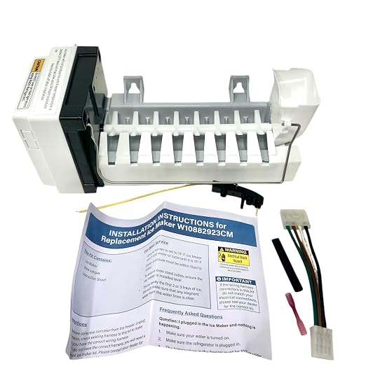 W10882923, Replacement Ice Maker Assembly for Whirlpool, AP6037857, PS11769140-1 Year Warranty