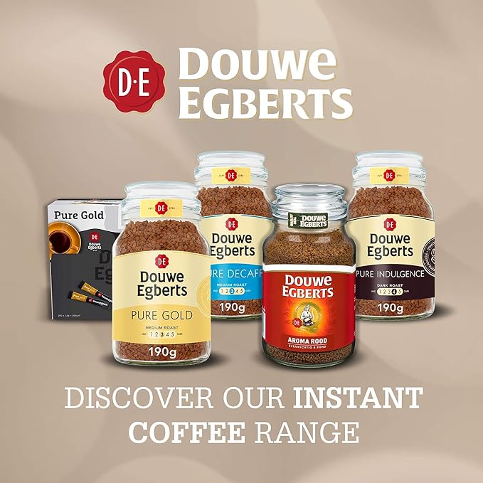 Douwe Egberts Pure Gold Instant Coffee, Medium Roast, 6.7-Ounce, 190g (Packaging May Vary)