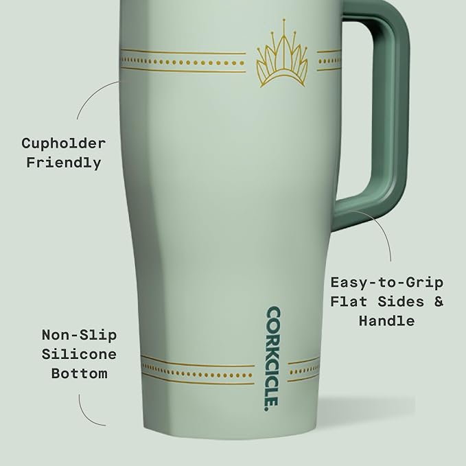 Corkcicle Cruiser - Insulated Tumbler with Handle - Keeps Drinks Cold 20 Hours - Spill-Proof Dual Lid - Triple-Insulated - Summer Drinkware Gift - Keeps Drinks Ice Cold - 22 oz - Tiana