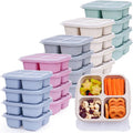 LCHLZZ 20 Pack Snack Containers, 4 Compartments Reusable Bento Snack Box for Meal Prep, BPA Free Lunchable Containers, Divided Food Storage Containers for Work, Picnic, Microwave and Dishwasher Safe