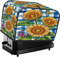 Sunflower Colorful Butterfly 4 Slice Toaster Cover Dust And Fingerprint Bread Maker Cover Bakeware Protector Washable Appliance Covers Kitchen Accessories For Home Kitchen Women Gift