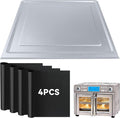 Crumb Tray Replacement for Emeril Lagasse 25 Qt Air Fryer, Drip Tray with 4 Pack Reusable Oven Liners Replacement Part Accessories for Ninja DT251 DT501