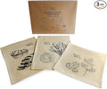 Reusable Beeswax Bags Set of 3 – Keep Food Fresh Longer, Reduce Food Waste, Eco-Friendly, BPA Free Storage