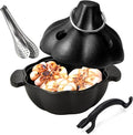 Cast Iron Garlic Roaster with Handle, Smoker Roaster, Garlic Cooker, Cast Iron Baker, Mini Roasting Pot, Potato Baker, Mini Cocotte, Used in the Kitchen Oven or Outdoors on a BBQ Grill Stove