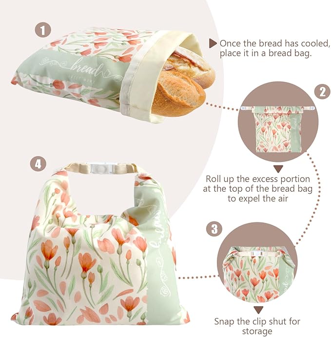 Beeswax Sourdough Bread Bags for Homemade Bread, 2 Packs XL Reusable Organic Beeswax Linen Cotton Sourdough Bag, Keep Loaves Fresh Longer, Homesteading Essentials