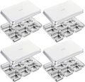ecozoi Stainless Steel Ice Cube Trays, 4 Pack with 24 Ice Cube Slots - Easy Release, Plastic-Free, Zero Waste