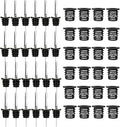 24-Pack Liquor Bottle Pourers with Adapters, Liquor Pour Spout Adapters set for for Large Olive Oil Bottles and Liquor Bottles - Up to 1 Inch/25mm Neck Converts Spout into a Large Pour Spout Silver