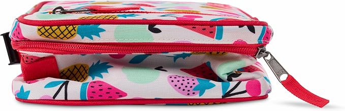 PackIt Freezable Classic Lunch Box, Fruit Toss, Built with EcoFreeze Technology, Collapsible, Reusable, Zip Closure With Zip Front Pocket and Buckle Handle, Designed for Fresh Lunch On the Go
