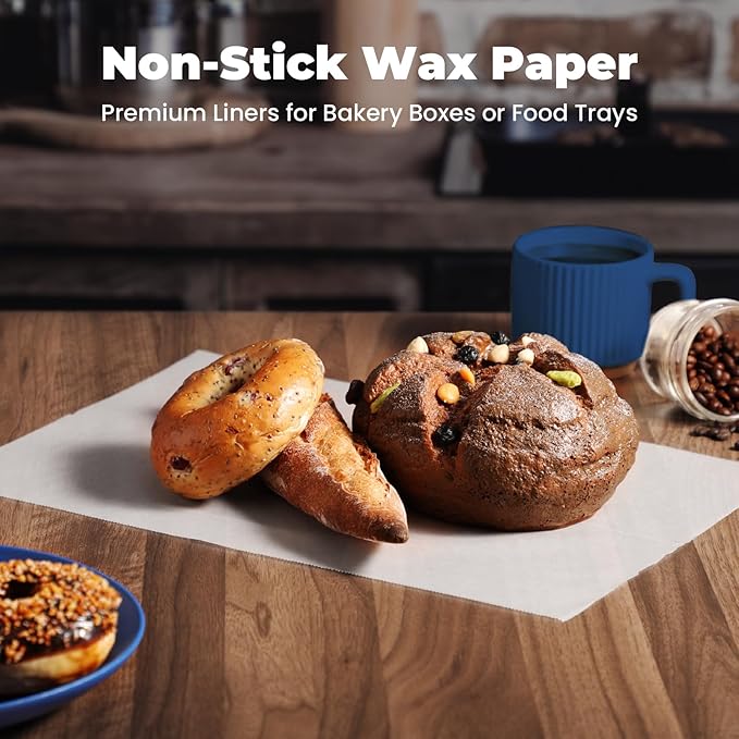 Fit Meal Prep [500 Pack] 15 x 10.75" Wax Paper Sheets for Food, Interfolded Precut Deli Pop Up Grease-Proof Sandwich Paper Wraps, Waterproof for Lunch, Food Basket, Microwave Cover, BBQ