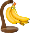 Totally Bamboo Rock & Branch Acacia Wood Banana Holder, Wooden Banana Hanger Stand with Metal Hook