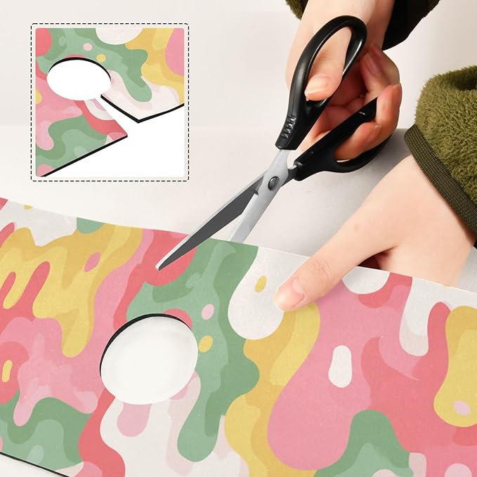 Kitchen Sink Splash Guard 1 PC 14.7 Inch Sink Faucet Mat Splash Guard for Bathroom Countertop Water Absorbent Foldable Cuttable Soft Washable Multicolored Drips