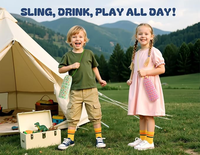 18 oz Kids Insulated Water Bottle: Glow-in-the-Dark, 2-in-1 Straw Spout Lid, Leakproof, BPA-Free, Keep Cold 24H, Stainless Steel Cup for School, Party, Travel, Holiday, Gift (Magic Glow Planet)