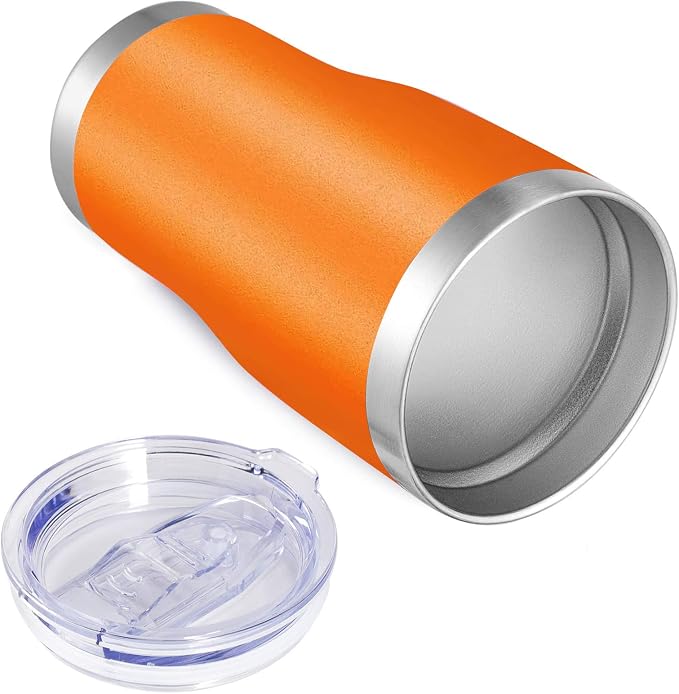VEGOND 20oz Tumbler Stainless Steel Tumbler Cup with Lid And Straw Vacuum Insulated Double Wall Travel Coffee Mug(Orange 6 Pack)