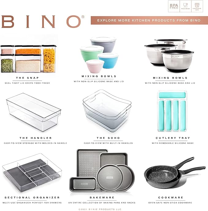 BINO | Stackable Storage Drawers, Large - Clear | THE CRATE COLLECTION | Storage Bins With Drawers | Bathroom Organizers | Under Sink Organizer | Vanity Cabinet Home Organization