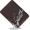 ZLR Silicone Dish Drying Mat & Heat Resistant Trivet (12" x 16") - Waterproof Counter Protector for Air Fryer, Coffee Maker - Non-Slip, BPA Free Kitchen Pad, Easy Clean Dishwasher Safe (Coffee)