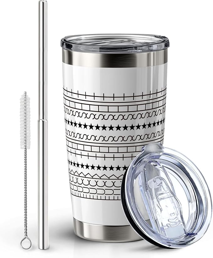 Hidden Message Coffee Mug for Women Men - Funny White Elephant Gifts FTS Tumbler for Coworker, Friends - Novelty Stainless Steel Prank Coffee Cups 20oz Gag Gifts with Straw White