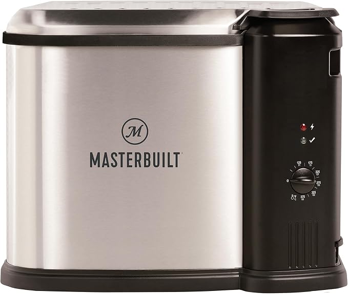 Masterbuilt® 3-in-1 10 Liter XL Electric Turkey Fryer plus Boiler and Steamer Combination with Drain Basket and Breakaway Safety Cord in Stainless Steel
