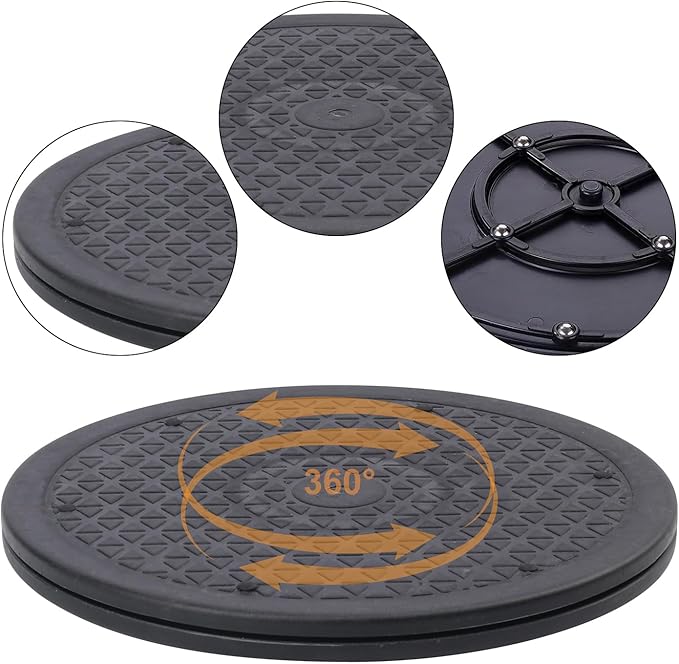 8 Pack 10 Inch Lazy Susan Turntable, Heavy Duty Lazy Susan Turntable Organizer, Premium 10 Inch Rotating Swivel Stand for Table Top, Kitchen, and More