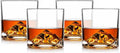 LIITON Mount Everest Heavy Crystal Whiskey Glasses Gift Set of 4, Thick Freezable Bourbon Glass 1lb Each, Premium Whiskey Gifts for Men, Frozen Crystal Chills Cocktails, 10 oz