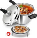 3 Quart Premium Stainless Steel Pressure Cooker | Food-Grade MINI Stainless Steel, Induction Compatible, Safe & Durable Small Pressure Cooker for 2-3 People