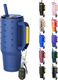 Frost Buddy 40 oz Thicc Buddy Tumbler with Silicone Sleeve – Customizable with Budz Charms, Insulated Stainless Steel Cup with Handle & Straw, Leak-Proof, Cup Holder Friendly, Gift for Men & Women
