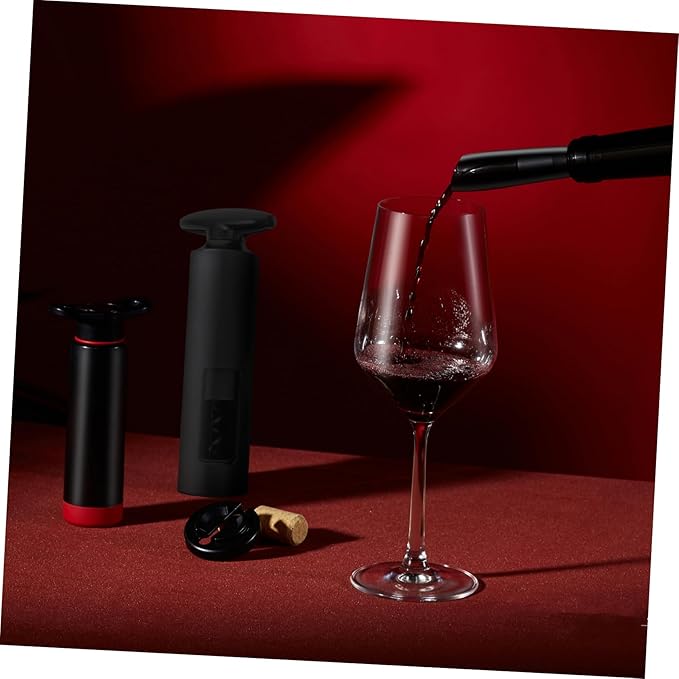 6-Piece Wine Opener Set Vacuum Wine Stoppers Aerator Pourer and Corkscrew for Parties