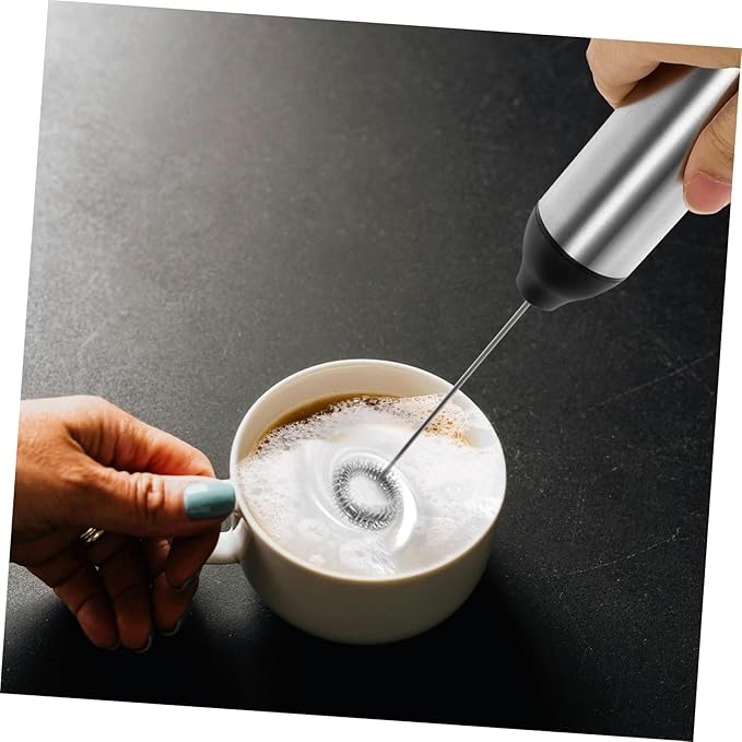 OUNONA 1PC Rechargeable Handheld Milk Frother Electric Foamer for Coffee Latte Cappuccino Portable and Easy to Use for Home and Travel and Material