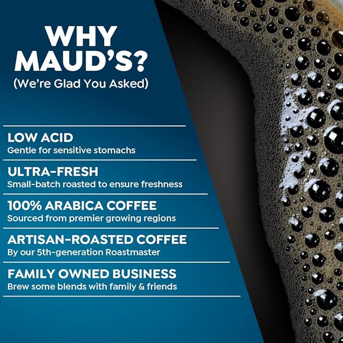 Maud's Decaf Medium Roast Coffee Pods, 100 ct, Decaffeinated Single Serve Pods – 100% Arabica Coffee, Compatible with Keurig K Cups Maker