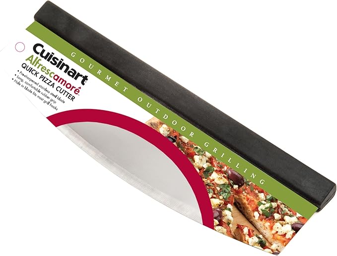 Cuisinart Alfrescamoré Quick Cut Pizza Cutter, 15-Inch Pre‑Sharpened Stainless Steel Blade with Comfort Grip Handle, CPS-050
